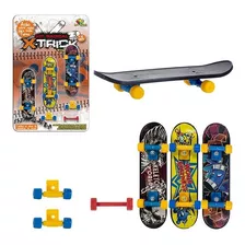 Skate Dedo Infantil 3 Und X-trick Presente Fingerboard + Nf