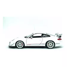 Miniatura De Porsche 911 Gt3 Rs 4.0 Branco 1:18 Burago