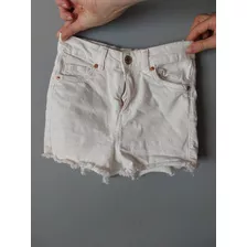 Short De Jean Blanco Bershka Talle 34