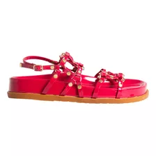 Sandália Papete Birken Feminino Ribites Nathalia Cereja 5514