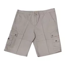 Bermuda Cargo Hombre Talle Especial Real Gabardina Importada