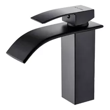 Torneira Banheiro Monocomando Misturado Cascata Baixa Black