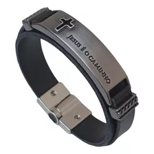 Bracelete Masculino Jesus É O Caminho Pulseira - Promoção