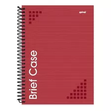 Caderno Universitario Capa Dura 80fls Brief Case Spiral Cor Vermelha