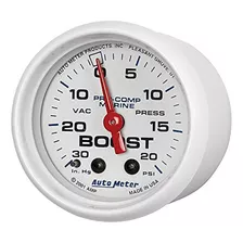 Autometer Gauge, Vac-boost, 2 1-16 , 30inhg-20psi, Mechanica