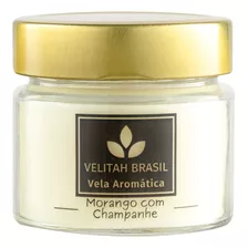 Vela Aromática Premium Morango Champ 140g 30h Aromatizada