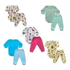 Kit Roupa De Bebe 12 Peças 6 Body Ml+ 6 Mijão Culote Enxoval