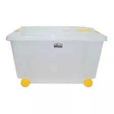 Caja Plastica Con Ruedas Ideal Juguetes X 52 Lts Colombraro