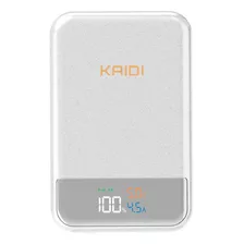 Kaidi Kd-998 Power Bank Portátil Magnético Magsafe Turbo 10.000mah Cor Branco