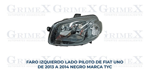 Faro Fiat Uno 2013-13-2014-14 Negro Tyc Ore Foto 2