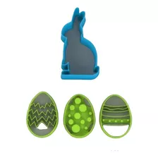 Cortante Marcador Galletitas Conejo + Huevos Pascua 