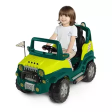 Carro Infantil De Passeio Jeep Diipi Menino Verde C/som 30kg