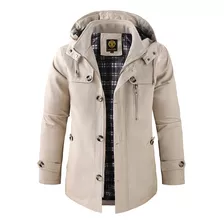 Capucha De Chaqueta De Cuero Pu Cálida Gruesa De Invierno