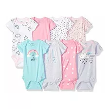 Bodysuits Gerber Baby - Conjunto De 8 Monos De Manga Corta, 