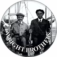 Los Hermanos Wright - Con El Plano - 1.5 Botón Redondo.