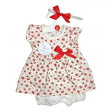 Conjunto Vestido Bombachon Y Vincha De Broderie Para Bebes