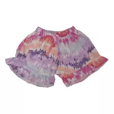 Short Der Fibrana Estampada Bebas Bebes Con Volado Cancheros