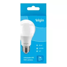 Kit 10 Lâmpadas Led Bulbo 7w Bivolt 6500k Branca Fria Elgin