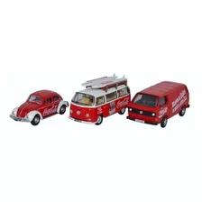 Miniatura Set Volkswagen 3 Piece Coca Cola 1/76 Oxford