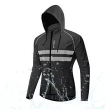 Campera Ciclismo Running Rompe Viento Impermeable Blk