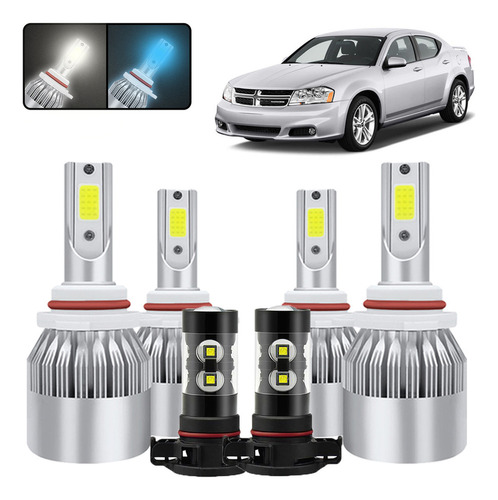 Kit De Focos Led 9005 9006 H11 Para Dodge Avenger 2013-2014 Dodge Avenger