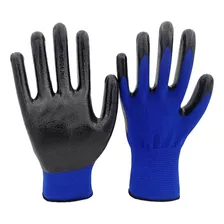 Guantes De Trabajo Antideslizante De Nitrilo Azul