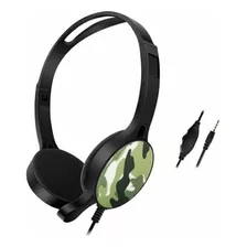 Fone De Ouvido Para Gamer For Gm-012 Preto/camuflado Verde