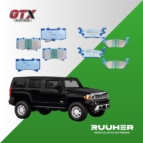 Kit Pastillas Freno Delanteras Y Traseras Hummer H3 Foto 7