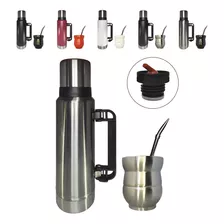 Combo Termo Comet 1,2 L Mate Bombilla Y Tapón Regalo I Css®