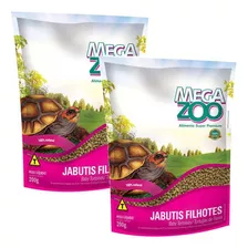 2 Ração Extrusada Super Premium Jabuti Filhote 200g -megazoo