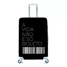 Capa Protetora Mala Viagem Personalizada Média A Vida Não É