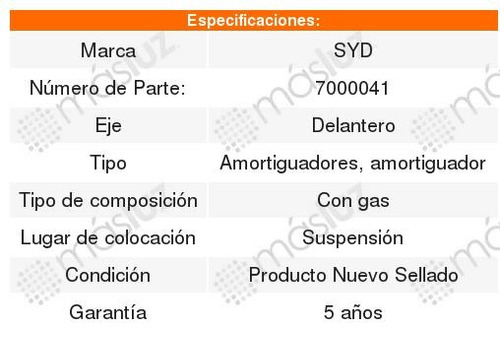 4 Amortiguadores Suspension Gas Delantero Expedition 97-02 Foto 3