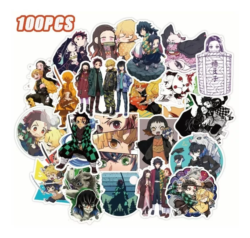 Anime 100 Calcomanias Stickers Pvc Anime Manga Impermeable