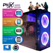 Pc Gamer Completo Intel Core I5 3.6gh + 16gb Ram + Ssd 240gb