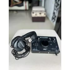 Interfaz M-audio Air 192|4 Negra Y Audífonos M-audio Hdh40