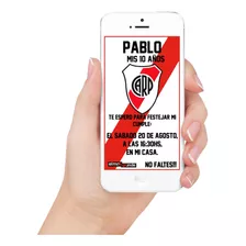 River Plate Tarjeta Invitación Digital Personalizada 