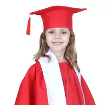 Capelo Formatura Infantil Vermelho