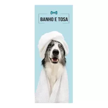 Adesivo Porta Pet Shop Banho Tosa Cachorro P109 2.10mx90cm