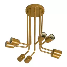 Lustre Pendente Plafon Sputnik London 8 Braços E27 Bivolt Cor Dourado 110v/220v