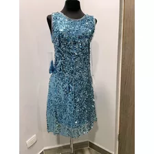 Vestido De Fiesta De Lentejuelas Azul