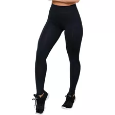 Calça Legging Feminina Alta Poliamida Com Bolsos Laterais