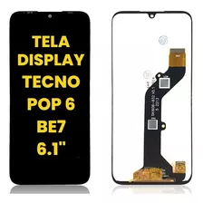 Tela Display Com Touch Lcd Cristal Tecno Pop 6 Be7 6.1 