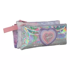 Estuche Escolar Celerio Tie Dye Heart Lila Head