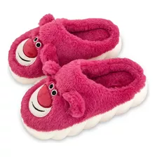 Simpáticas Abrigadas De Oso De Fresa Pantuflas Para Mujer