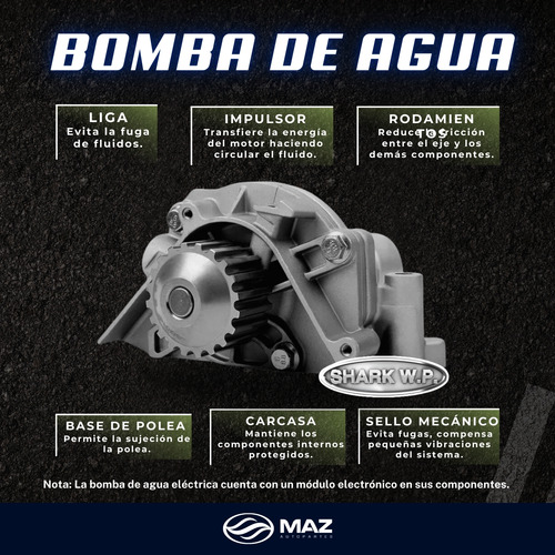 Bomba De Agua Subaru Baja 2003-2006 H4 2.5 Shr Foto 5