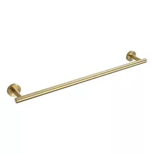 Toalheiro Barra Porta Rosto Forma Redonda Metal Ouro 40cm