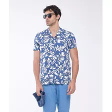 Camisa Hombre Seven M/c Azul Viscosa 45011950-51