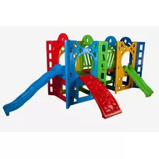 Playground Infantil C/ 2 Escorregares E 2 Escaladas Escolas