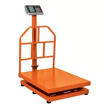 Báscula Electrónica De Plataforma 500kg Plegable Truper15733 Color Naranja