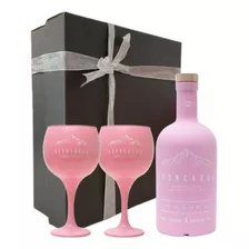 Gin Aconcagua Frutos Rojos + 2 Copas + Box Regalo Combo Rosa